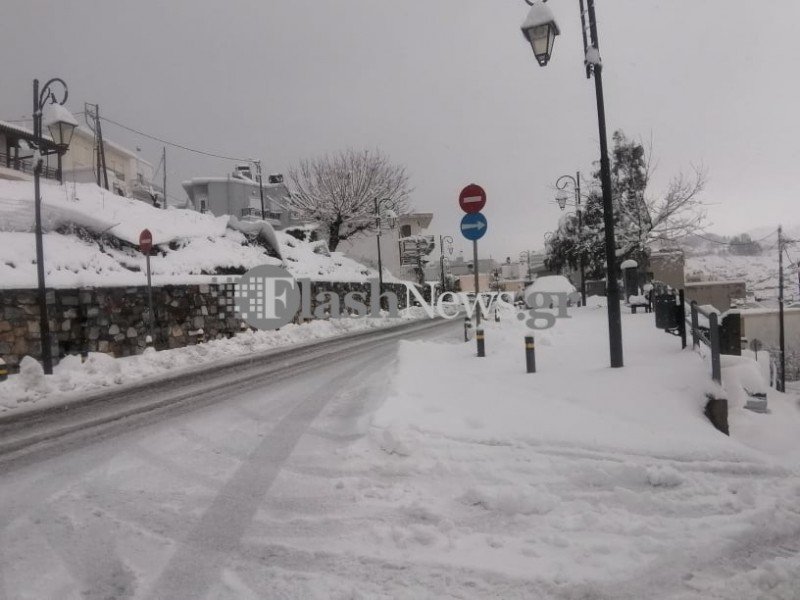 Η «Μήδεια» το έστρωσε και στην Κρήτη – Στα «λευκά» ντύθηκαν ορεινά χωριά (Photos)