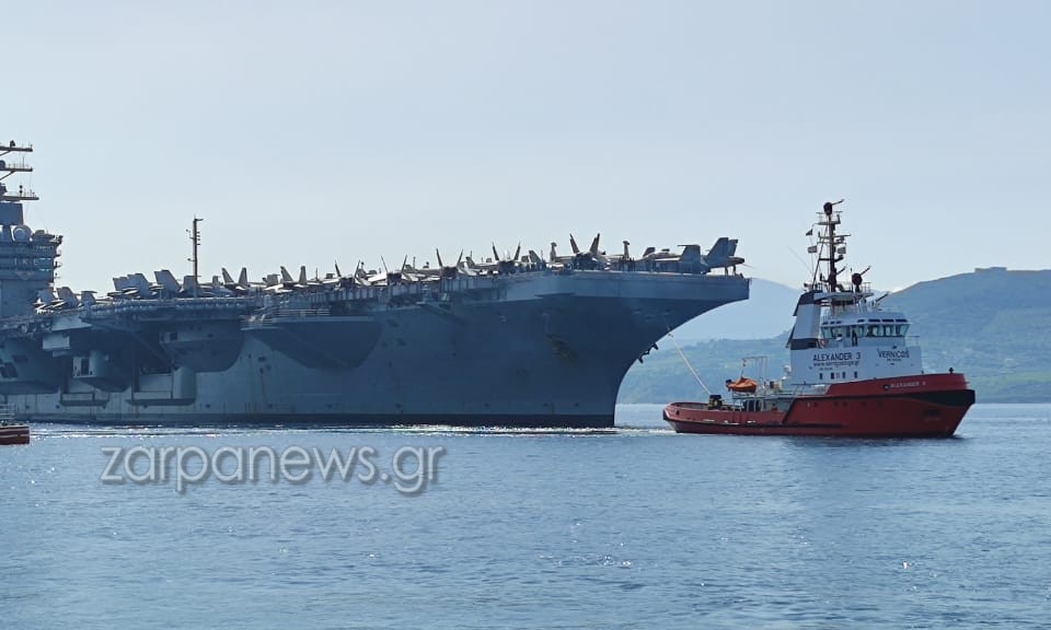 Στη Σούδα το θηριώδες αεροπλανοφόρο USS Dwight D. Eisenhower (video – εικόνες)