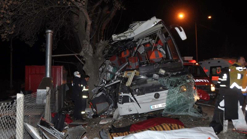Τουρκία: Τουλάχιστον 17 νεκροί από δυστύχημα με λεωφορείο
