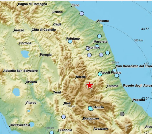 Έκτακτο: Νέος σεισμός στην Κεντρική Ιταλία πριν από λίγα λεπτά