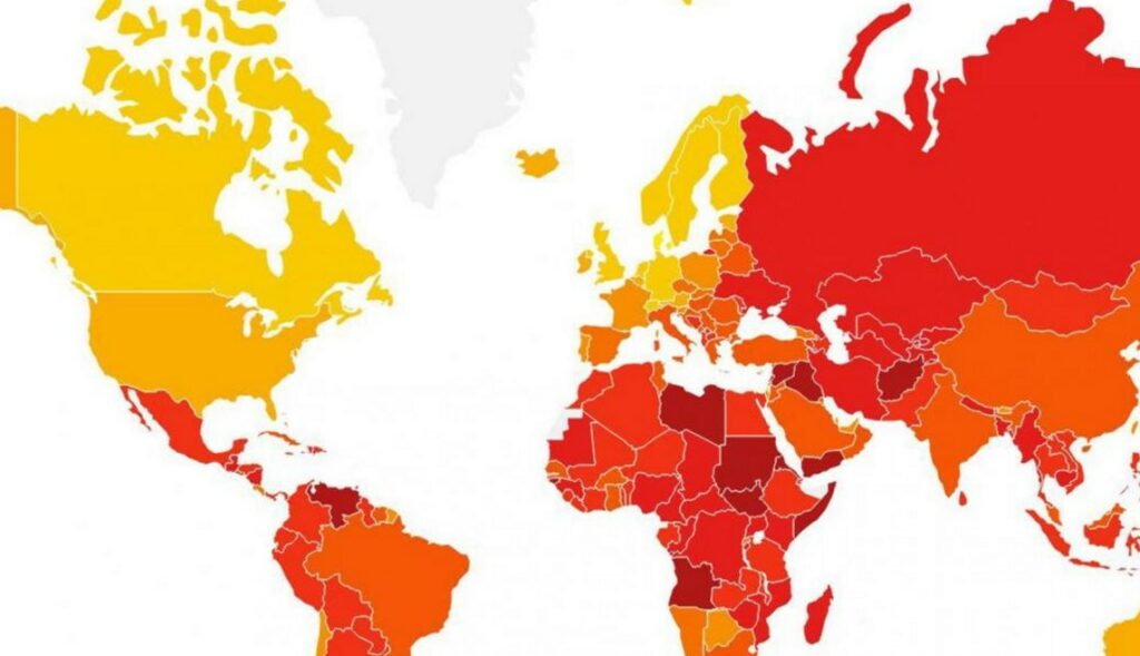 Διαφθορά: Δείτε ποια θέση κατέχει η Ελλάδα στον Παγκόσμιο χάρτη της διαφθοράς (Εφαρμογή)