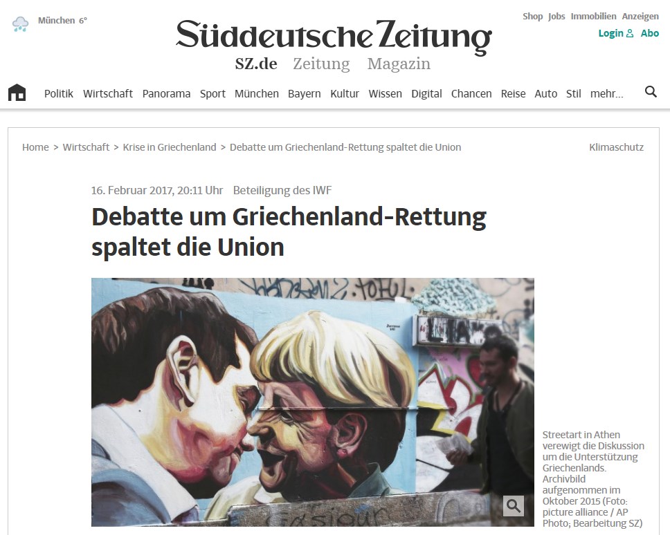 Süddeutsche Zeitung: Αυτά είναι τα σενάρια για το ελληνικό πρόγραμμα