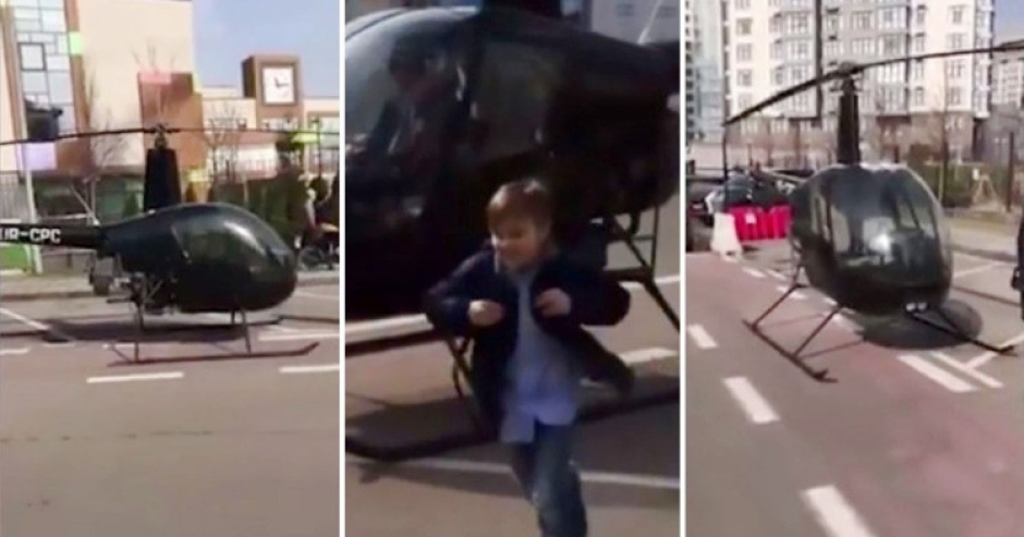 Πήγε τον κανακάρη του με ελικόπτερο στο σχολείο! (Video)