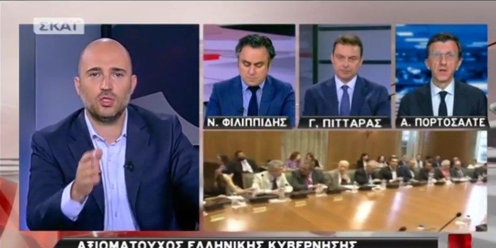 «Μαλλιά-κουβάρια» στον «αέρα» του ΣΚΑΪ Μπογδάνος – Πορτοσάλτε (Video)