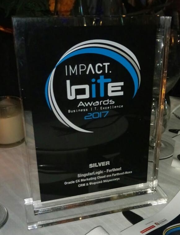 Η Forthnet βραβεύτηκε στα «IMPACT BITE (Business IT Excellence) Awards 2017»