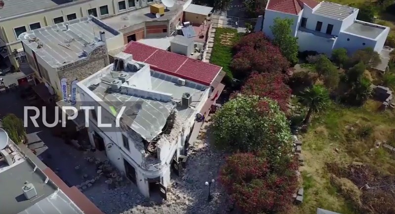 Drone κατέγραψε τις καταστροφές από τον σεισμό στην Κω (Video)