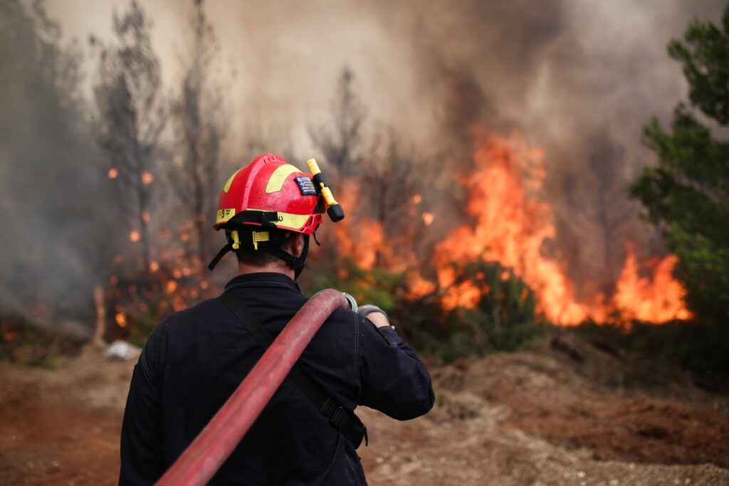 Αμαλιάδα: Υπεράνθρωπη προσπάθεια να κρατηθεί η φωτιά μακριά από τα σπίτια