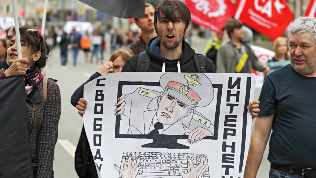 Διαδήλωση στη Μόσχα κατά των περιορισμών στο Διαδίκτυο