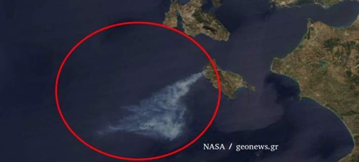 Σοκ: Η φωτιά της Ζακύνθου φαίνεται από το διάστημα (Photo)
