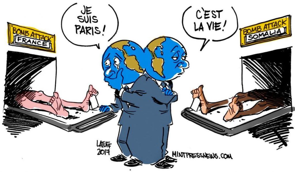 Τη μία «είμαστε όλοι Γάλλοι», την άλλη «αυτή είναι η ζωή»: Συγκλονιστικό σκίτσο του Λατούφ για την υποκρισία των συστημικών ΜΜΕ