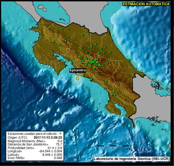 Κόστα Ρίκα: Σεισμός 6,5 Ρίχτερ τα ξημερώματα (Photos & Video)