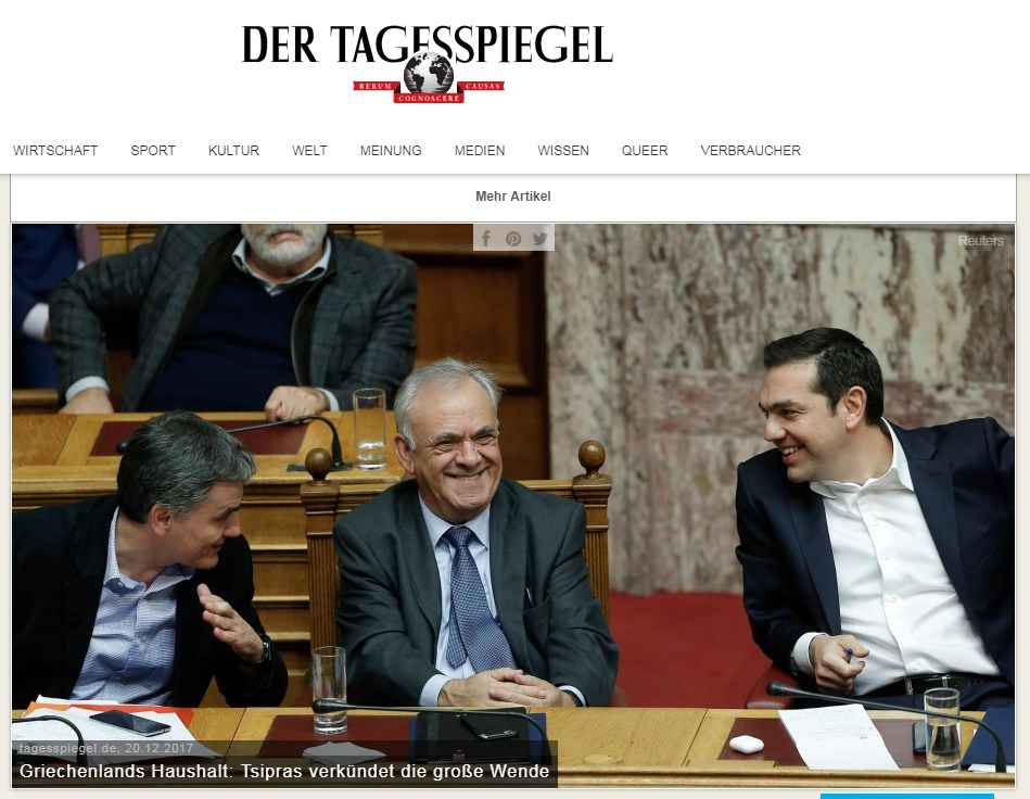 Der Tagesspiegel: Ο Τσίπρας εξαγγέλλει τη μεγάλη στροφή