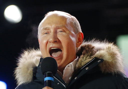 Πούτιν: Επανεκλογή με 76,65% στο τιμόνι της Ρωσίας