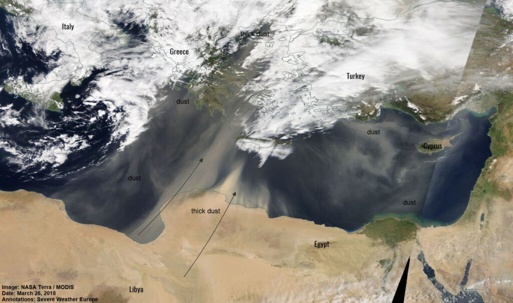 Πως είδε ο δορυφόρος της NASA την αφρικανική σκόνη (Photos)