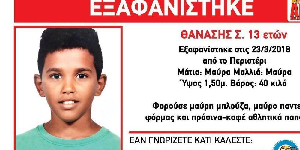 Χαμόγελο του Παιδιού: Οργανωμένη επιχείρηση αρπαγής του 13χρονου Θανάση