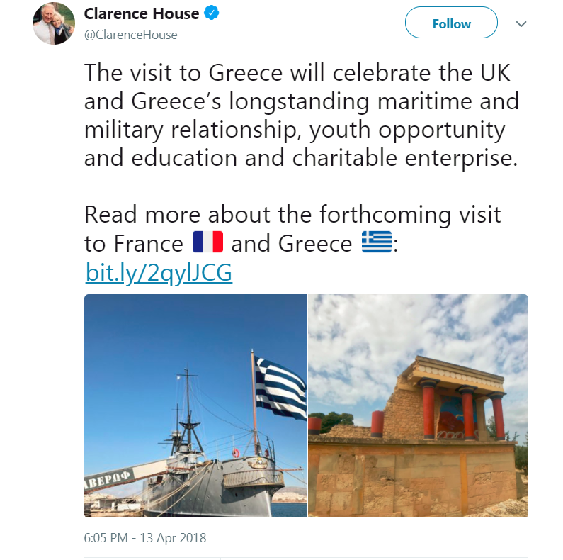 Έρχονται στην Ελλάδα Κάρολος και Καμίλα