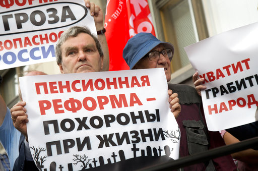 Διαδήλωση χιλιάδων Ρώσων κατά αύξησης ορίων συνταξιοδότησης