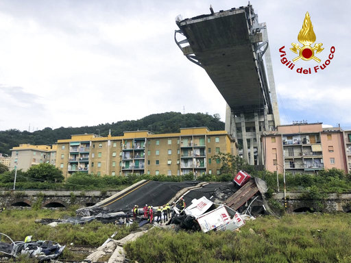 Γένοβα: Τραγωδία με 39 νεκρούς από την κατάρρευση της γέφυρας – Αποφασίστηκε η κατεδάφισή της (Photos+Video)