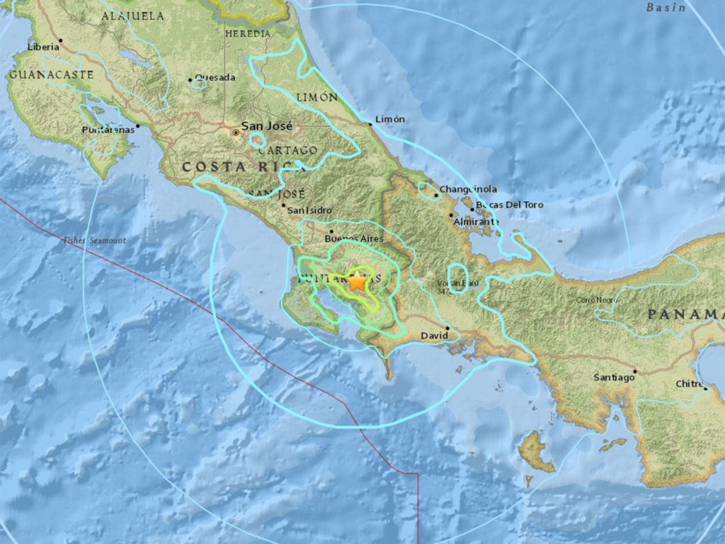 Σεισμός 6,2 Ρίχτερ στην Κόστα Ρίκα