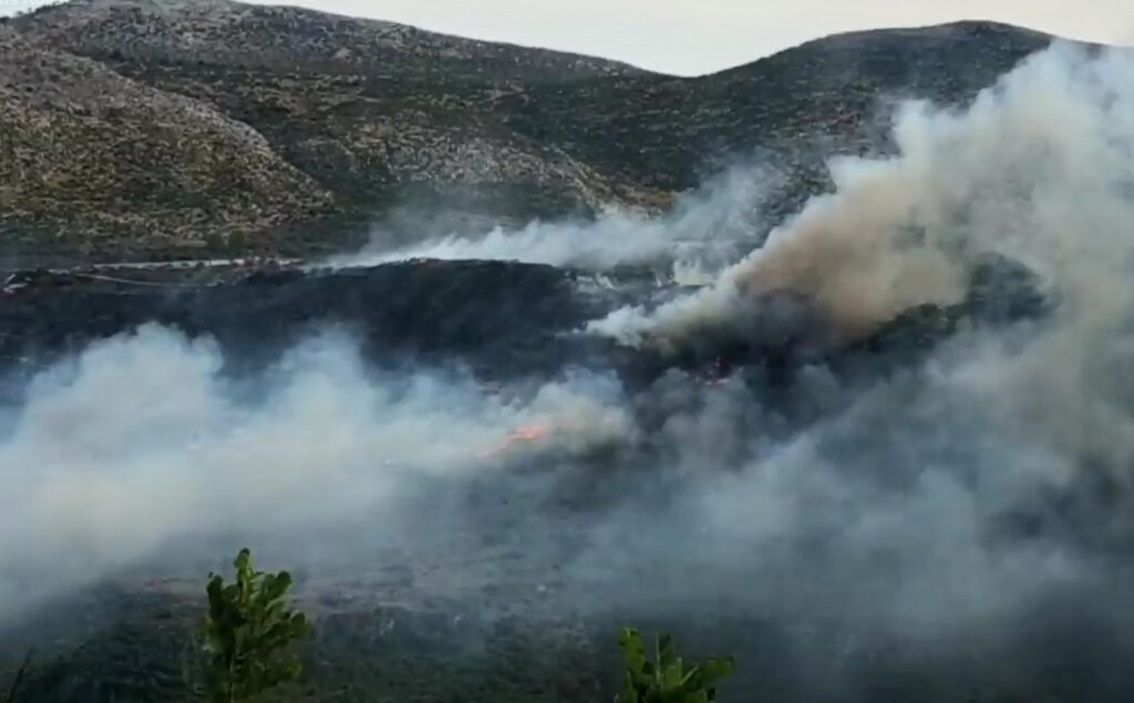 Με τέσσερα μέτωπα η φωτιά στην Κεφαλονιά (Video)