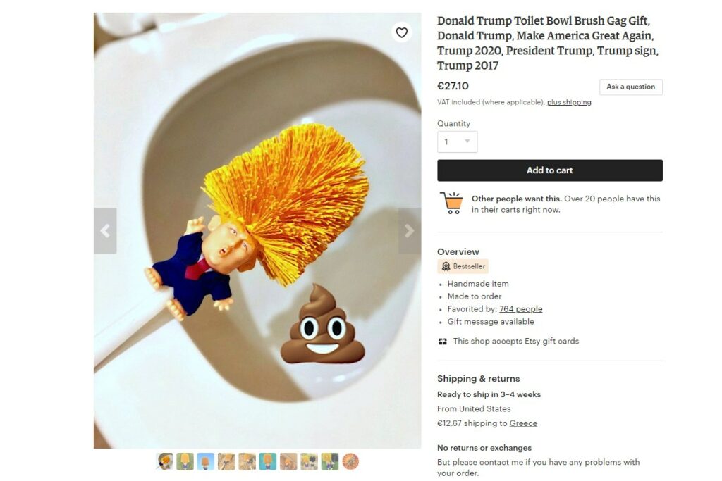 Όταν ο Τραμπ πωλείται ως βουρτσάκι τουαλέτας! (Photos)