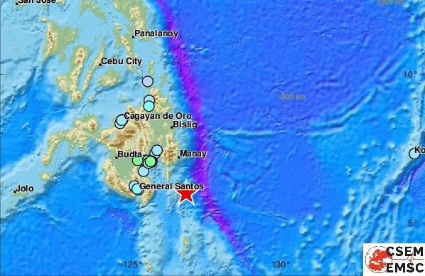 Ισχυρός σεισμός 6,9 βαθμών στα ανοικτά των Φιλιππίνων