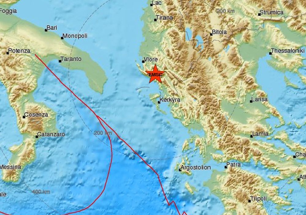 Σεισμός 4,7 Ρίχτερ στην Αλβανία – Αισθητός στη βόρεια Κέρκυρα