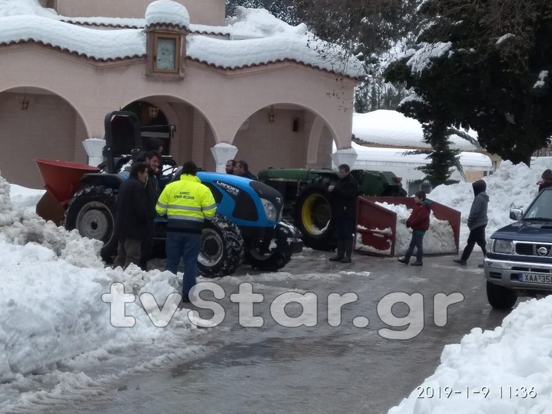 Εύβοια: Έπαθε εγκεφαλικό κι έσβησε χωρίς να φτάσει ποτέ βοήθεια λόγω του χιονιά (Photos)