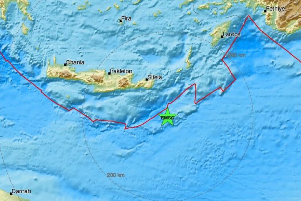 Σεισμική δόνηση 4,4 Ρίχτερ στην Κρήτη