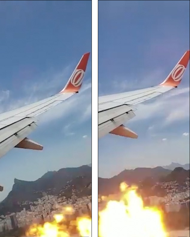 Ρίο ντε Τζανέιρο: Τρομακτικό βίντεο από φλόγες στη μηχανή αεροσκάφους λίγο μετά την απογείωση (Photos – Video)