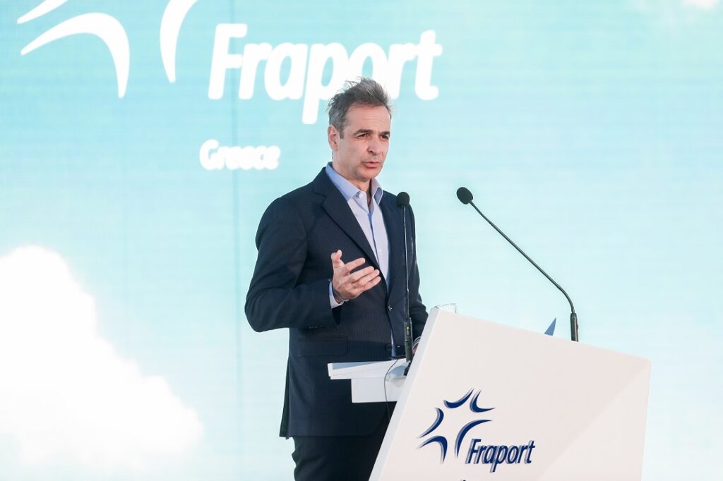 Εγκαίνια… προεκλογικού τύπου στη Fraport από τον Κυριάκο Μητσοτάκη