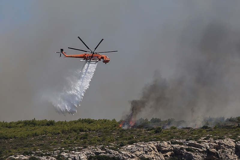 Πυρκαγιά σε δάσος στην Παλαιομακάριζα Λαυρίου