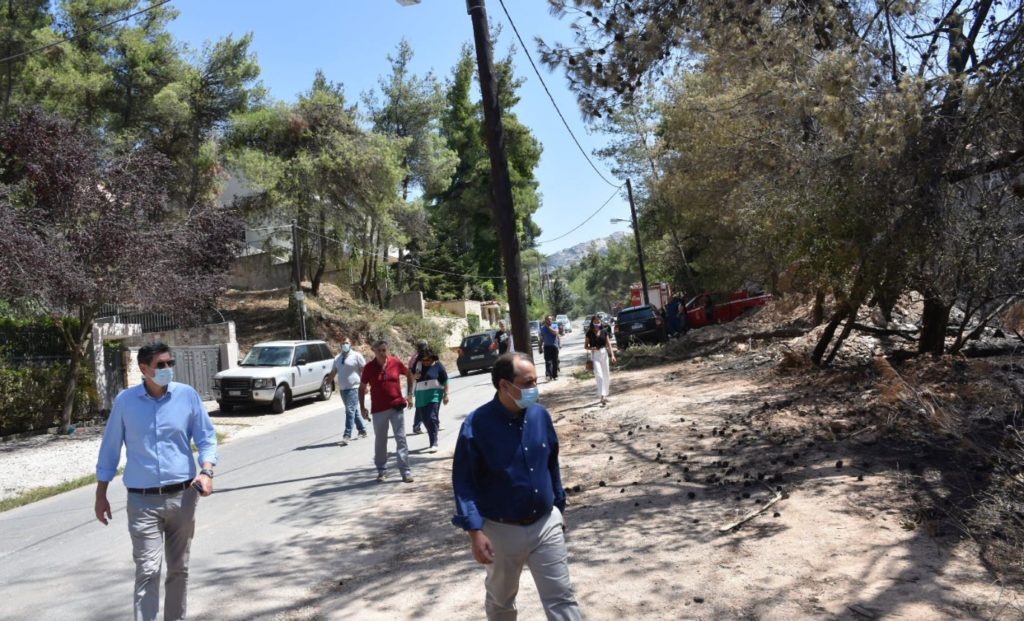 Αυτοψία ΣΥΡΙΖΑ στις πληγείσες από την πυρκαγιά περιοχές του Δήμου Διονύσου (Photos)