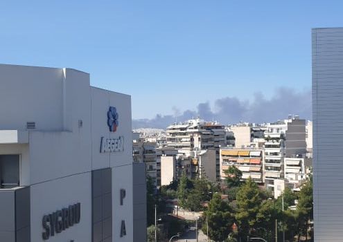 Φωτιά στα Άνω Λιόσια  – Δεν απειλεί κατοικημένη περιοχή  (Photo)