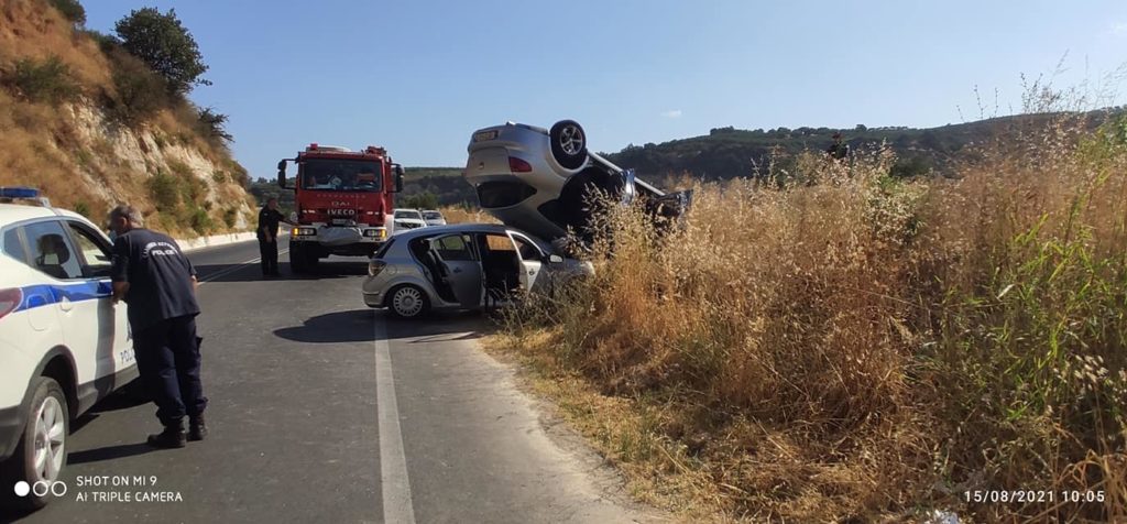 Τροχαίο με πέντε τραυματίες στα Χανιά