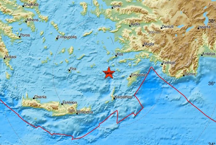 Σεισμός 5,3 Ρίχτερ στη Νίσυρο – Η τρίτη δόνηση σε λίγες ώρες