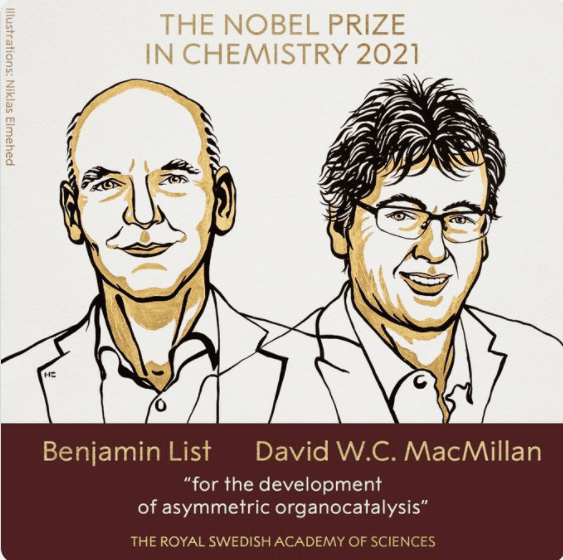 Νόμπελ Χημείας: Απονεμήθηκε στους Μπέντζαμιν Λιστ και Ντέιβιντ ΜακΜίλαν για την «ασύμμετρη οργανοκατάλυση»