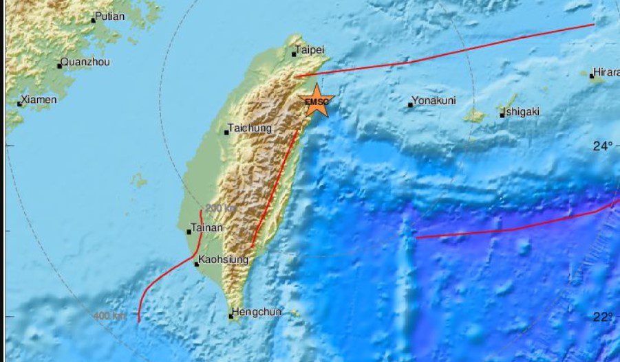 Σεισμός μεγέθους 6,5 Ρίχτερ στην Ταϊβάν