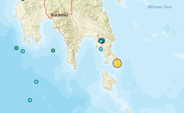Σεισμός 4,3 Ρίχτερ στη Λακωνία – Ταρακουνήθηκε η Νεάπολη