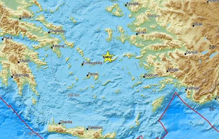 Σεισμός 5 Ρίχτερ στην Ικαρία – Δεύτερη δόνηση 4,1 Ρίχτερ