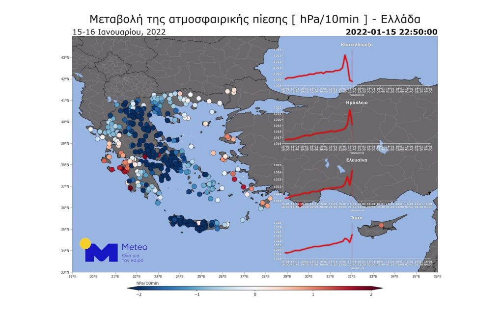 Καταγραφή του κρουστικού κύματος του ηφαιστείου Hunga Tonga στην Ελλάδα (Video)