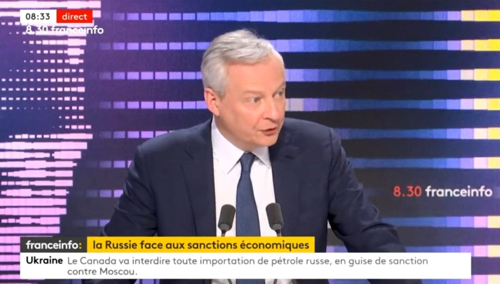 Ο Γάλλος υπουργός Οικονομίας αναδιπλώνεται μετά τις ρωσικές αντιδράσεις