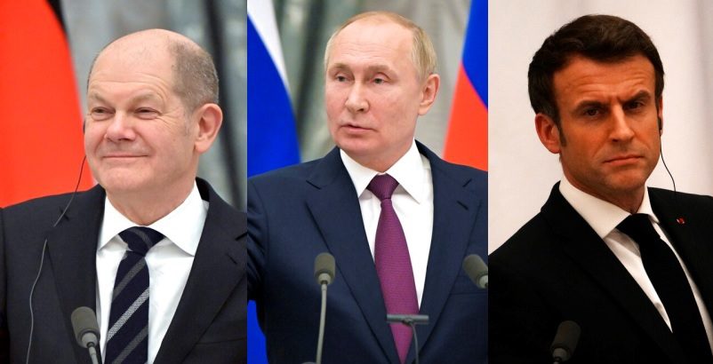 Νέα τηλεφωνική επικοινωνία μεταξύ Μακρόν, Σολτς και Πούτιν