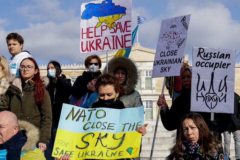 Συγκέντρωση των Ουκρανών της Αθήνας στο Σύνταγμα