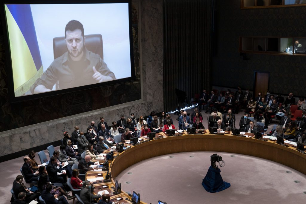 Ο Ζελένσκι ζητά από τον ΟΗΕ τον αποκλεισμό της Ρωσίας από το Συμβούλιο Ασφαλείας