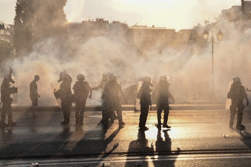 Επεισόδια σε πορεία στο κέντρο της Αθήνας