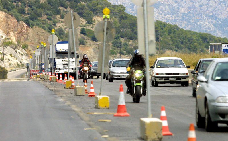 Κυκλοφοριακές ρυθμίσεις στην Εθνική Οδό Αθηνών-Λαμίας, στο ύψος του Ωρωπού λόγω έργων