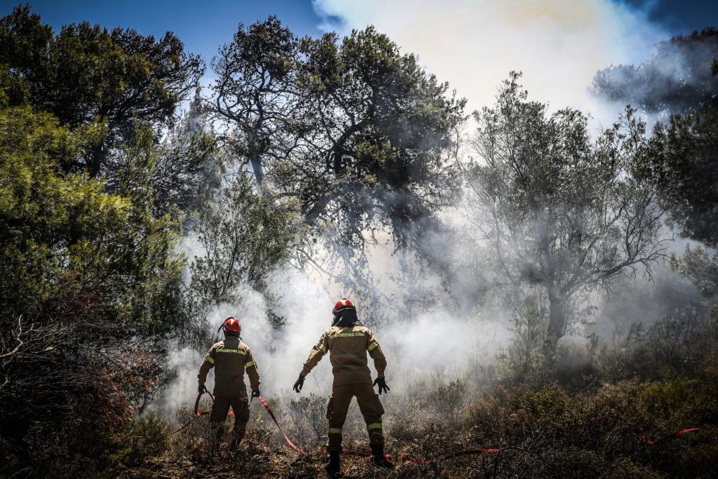 Σε πύρινο κλοιό η περιοχή Τολοφώνα Φωκίδας