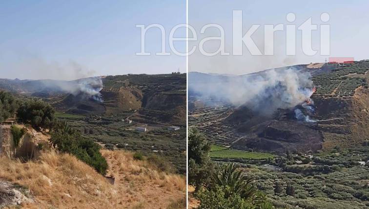 Φωτιά στο Ηράκλειο Κρήτης – Συναγερμός στην Πυροσβεστική