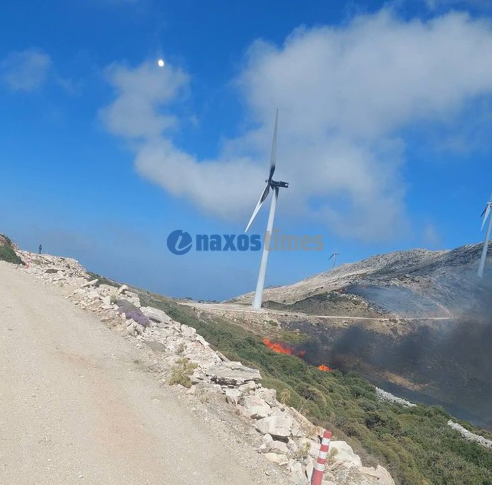 Φωτιά στη Νάξο: Σε συναγερμό η Πυροσβεστική – Επιχειρούν επίγειες και εναέριες δυνάμεις (Video – Photos)